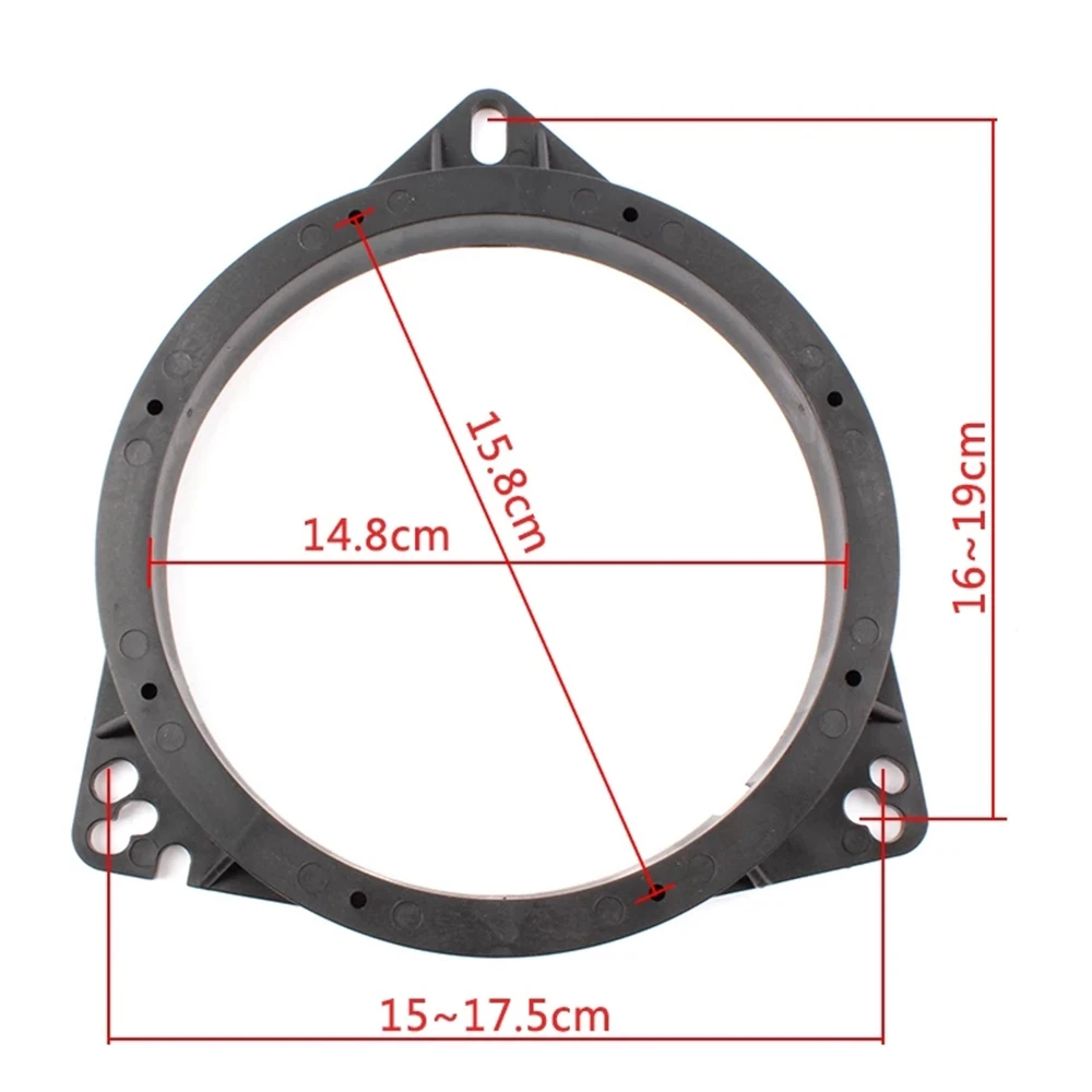DT42-2PCS 6.5 Inch Car Horn Gasket Solid Speaker Washer Adapter Bracket Suitable For Toyota Corolla Nissan Qashqai