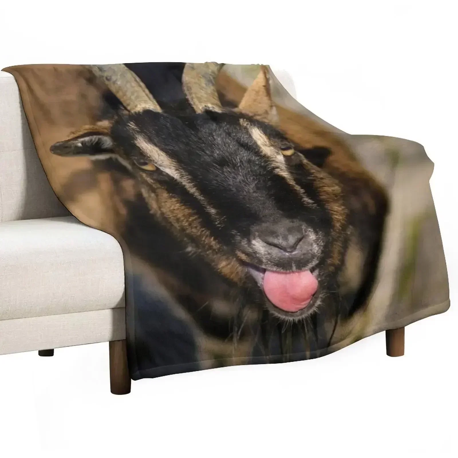 New goat Throw Blanket Sofas warm winter blankets and throws Camping For Decorative Sofa Personalized Gift Blankets