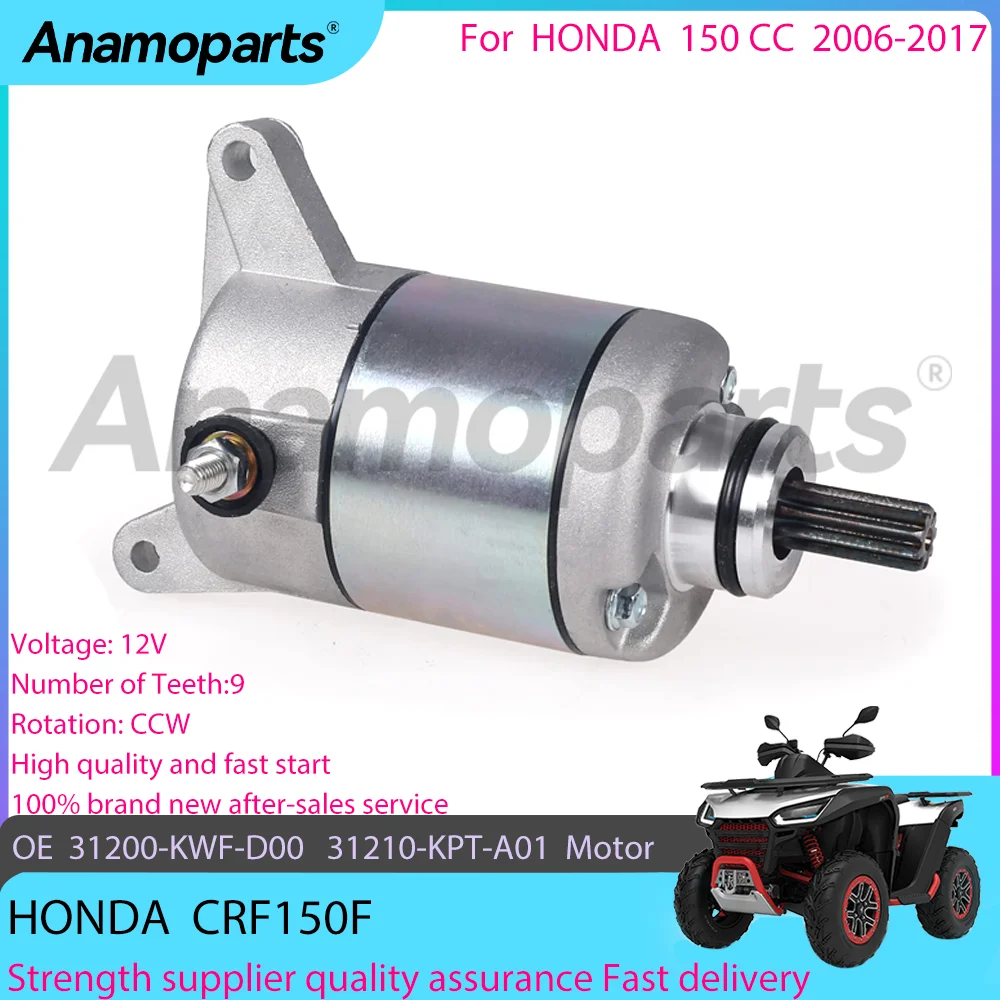 Motorcycle Parts Engine Starter motor Assembly fits for 2006-2017 Honda CRF150F CRF 150 F CC 31200-KTT-900