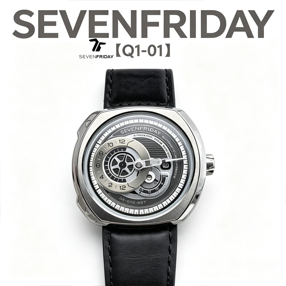 New product SEVENFRIDAY fashion men's watch P series Q1/01 waterproof sports automatic mechanical movement luxury brand mature m