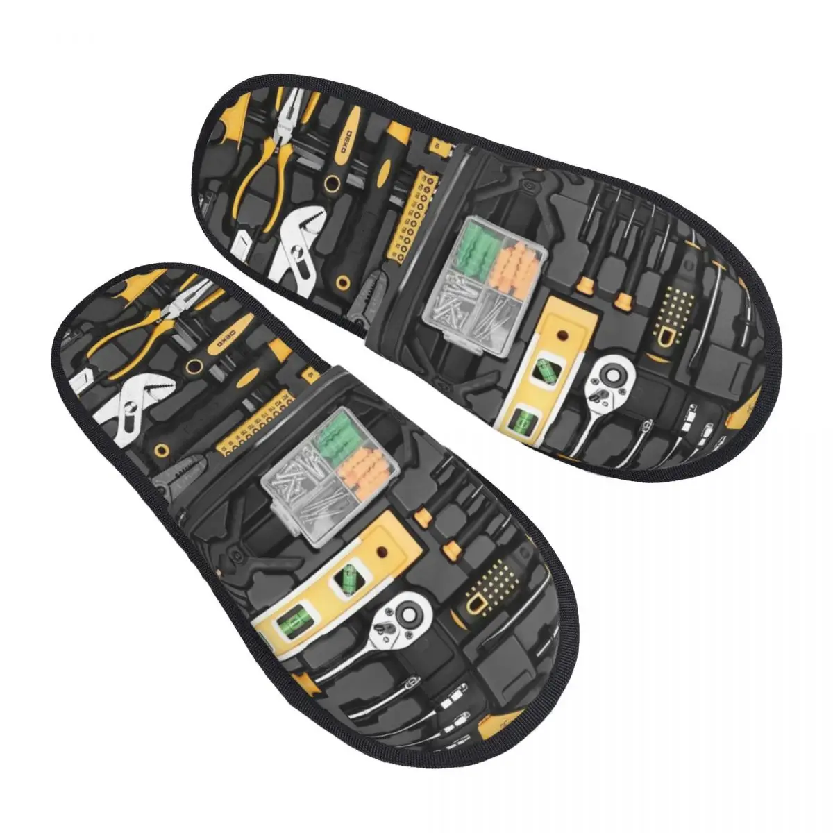 

Mechanics Large Toolbox House Slippers Women Comfy Memory Foam Mechanic Slip On Bedroom Slipper Shoes