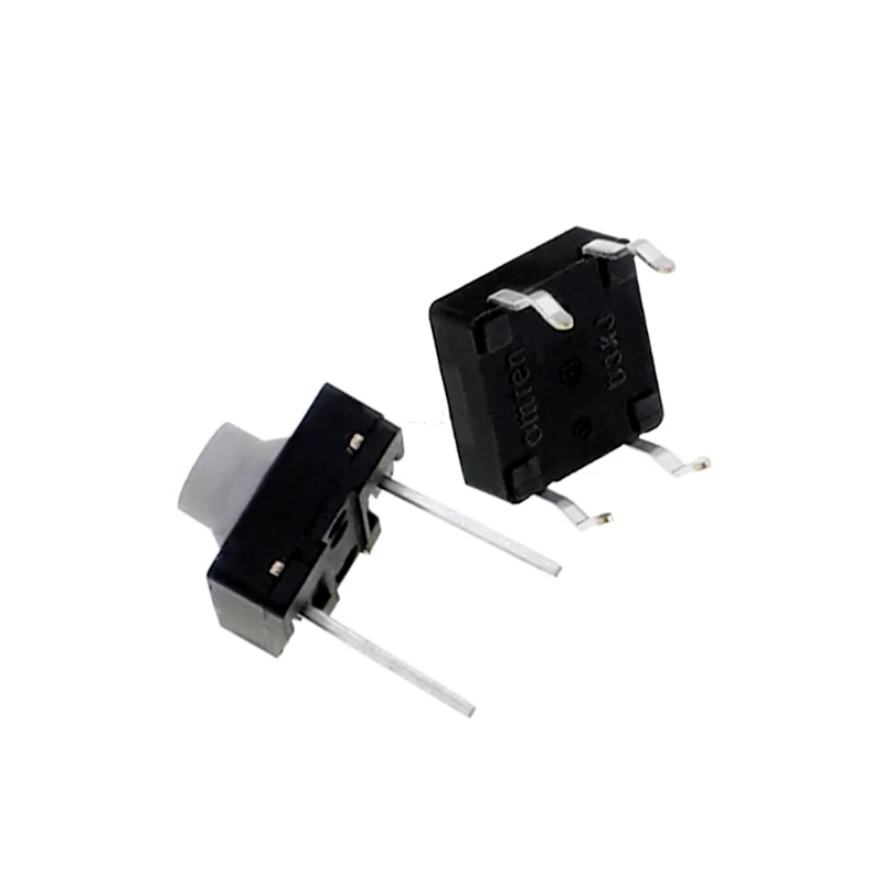 20pcs 8x8x5MM 4PIN/2PIN G77 Conductive Silicone Soundless Tactile Tact Push Button Micro Switch Self-rese