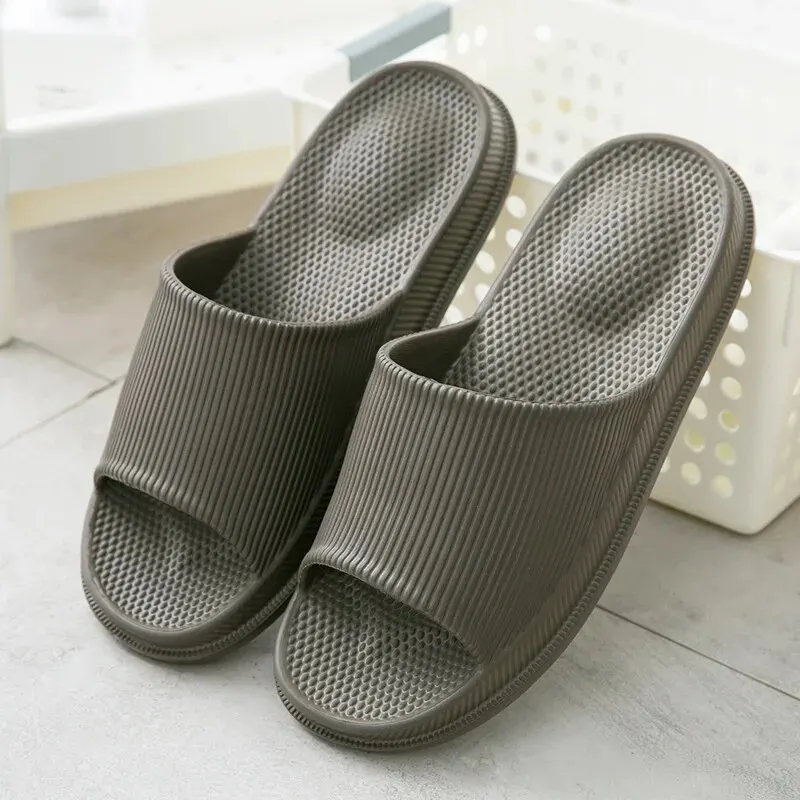 Summer Slippers Bathroom Flat Shoes Beach Unisex Men Women Female Soft Bottom Eva Flip Flop Non-Slip Couple Home Sandals