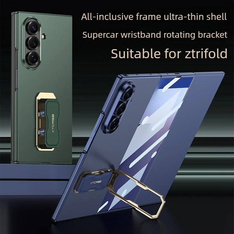 

Чехол для телефона Samsung Z Tri-Fold Heart of The World, ремешок на запястье, вращающаяся подставка, пленочная рамка, полное покрытие, ZTri-Fold, чехлы