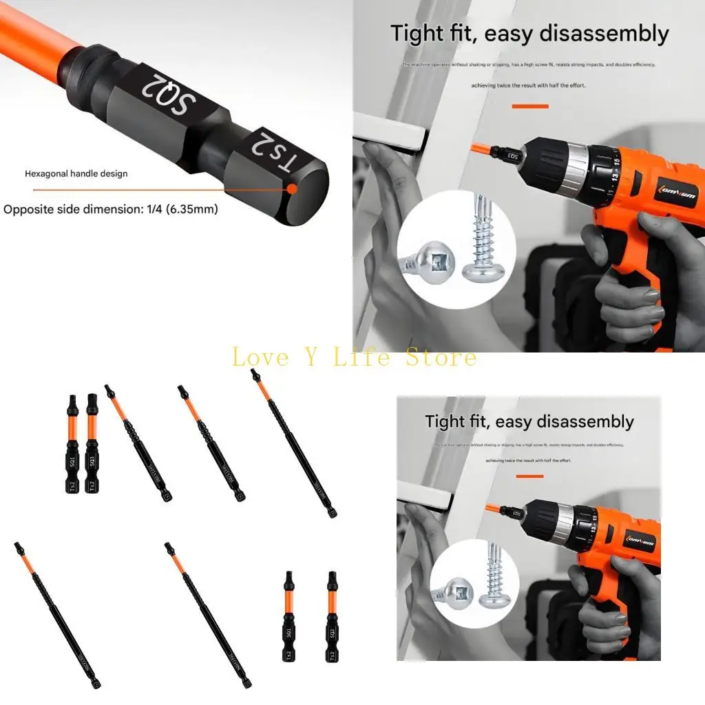 

L74C Противоударные отвертки с магнитным наконечником и усиленной талией Электроинструмент премиум-класса из закаленной стали