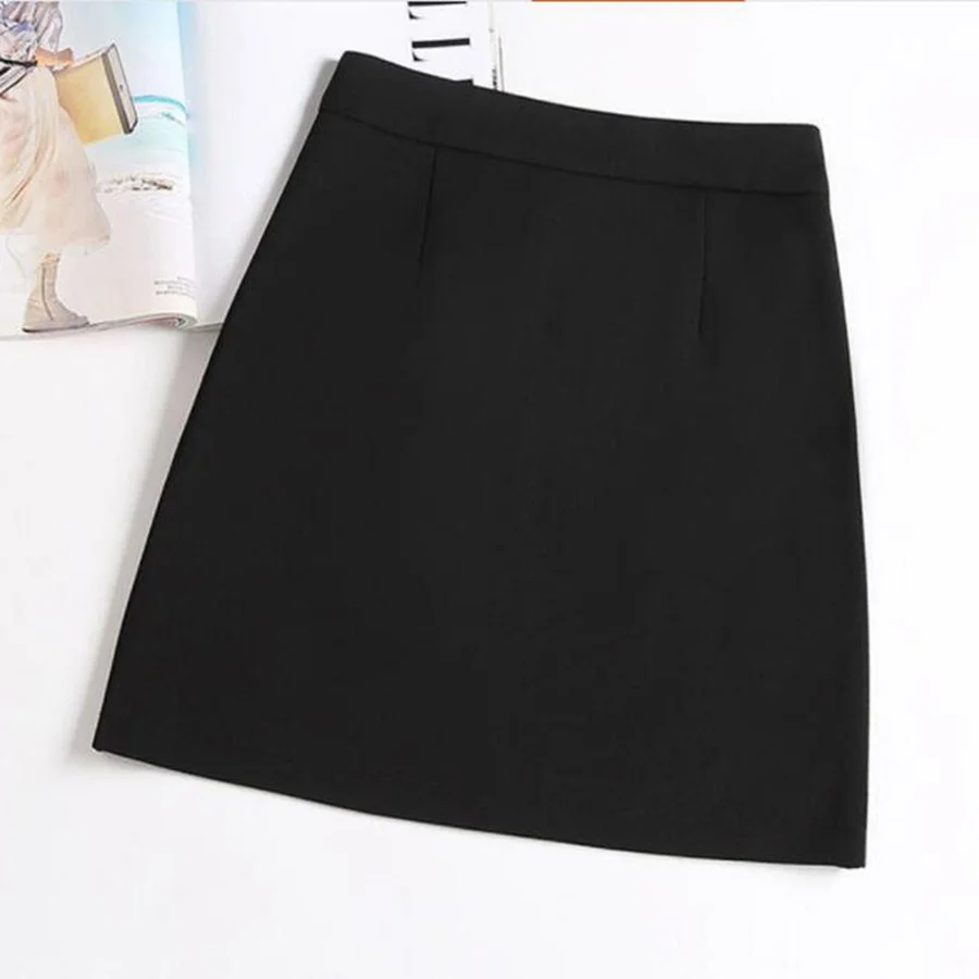 Summer Mini Skirts Women Chiffon Black White Fashion Official Faldas 2022 Mujer Korean Pencil Skirt High Waist Short Jupe female