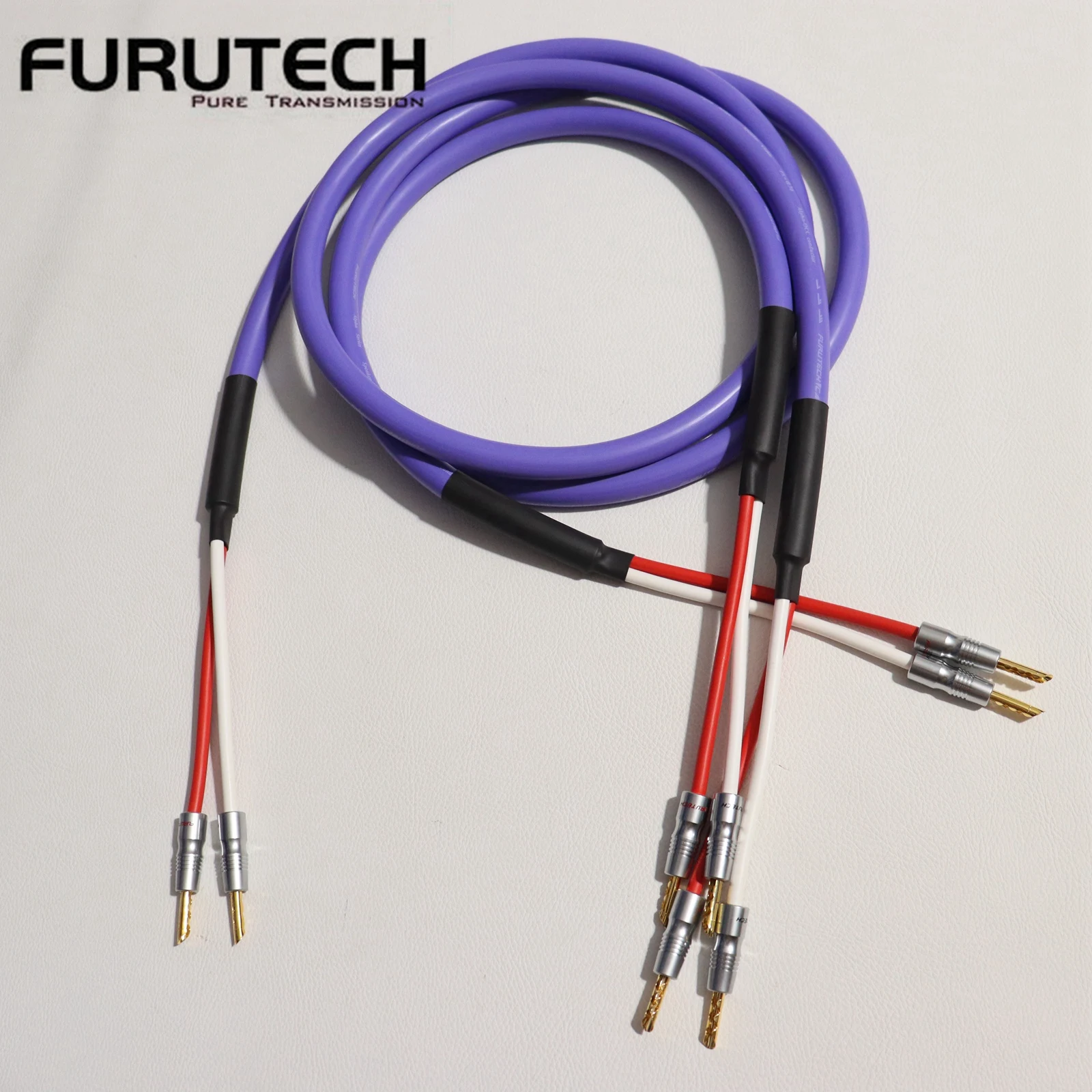 1 pair Furutech FS-α36 Alpha Flagship OCC Pure Copper Speaker Wire HiFi Upgrade audio amplifier cables with original banana plug