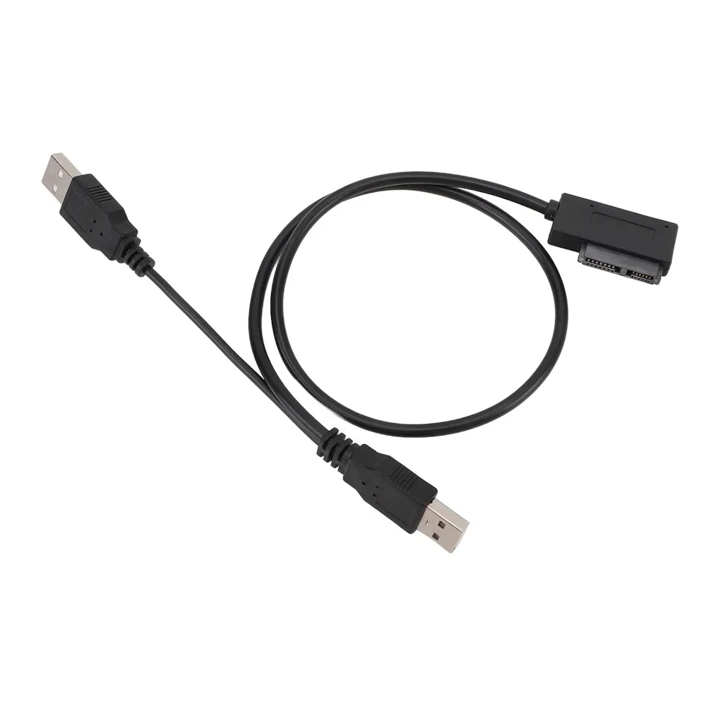 USB 3.0 Slimline SATA Adapter 5Gbps Speed USB 2.0 USB to SATA Cable 7+6 13 Pin Connector Plug and Play Optical Drive Adapter