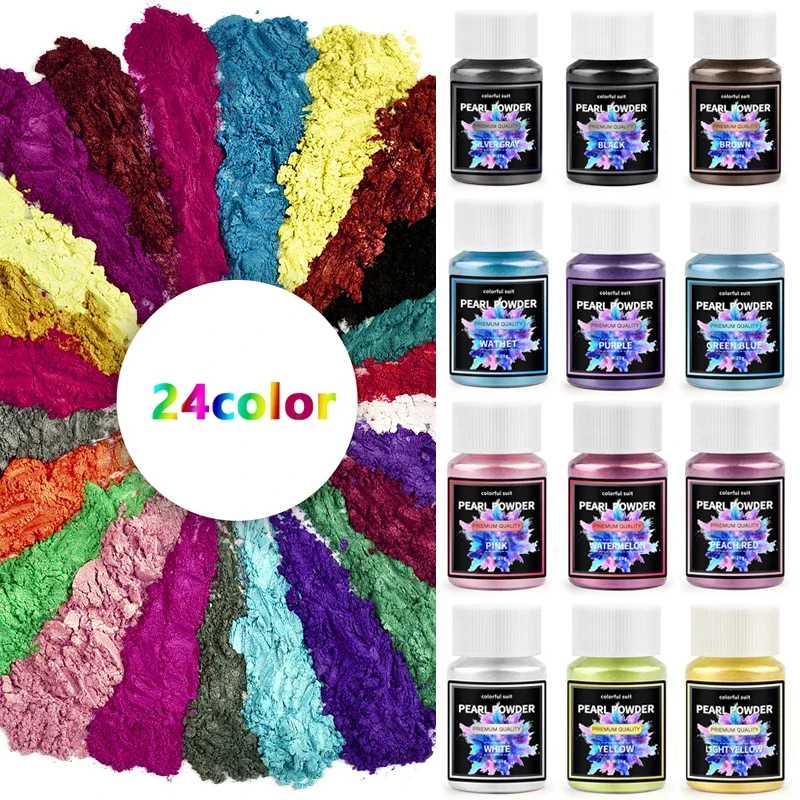

20ml Resin Pigment Filler Pearlescent Powder Coloring Dye DIY UV Epoxy Resin Jewelry Making Craft Tools Nail Art Decor 24Colors