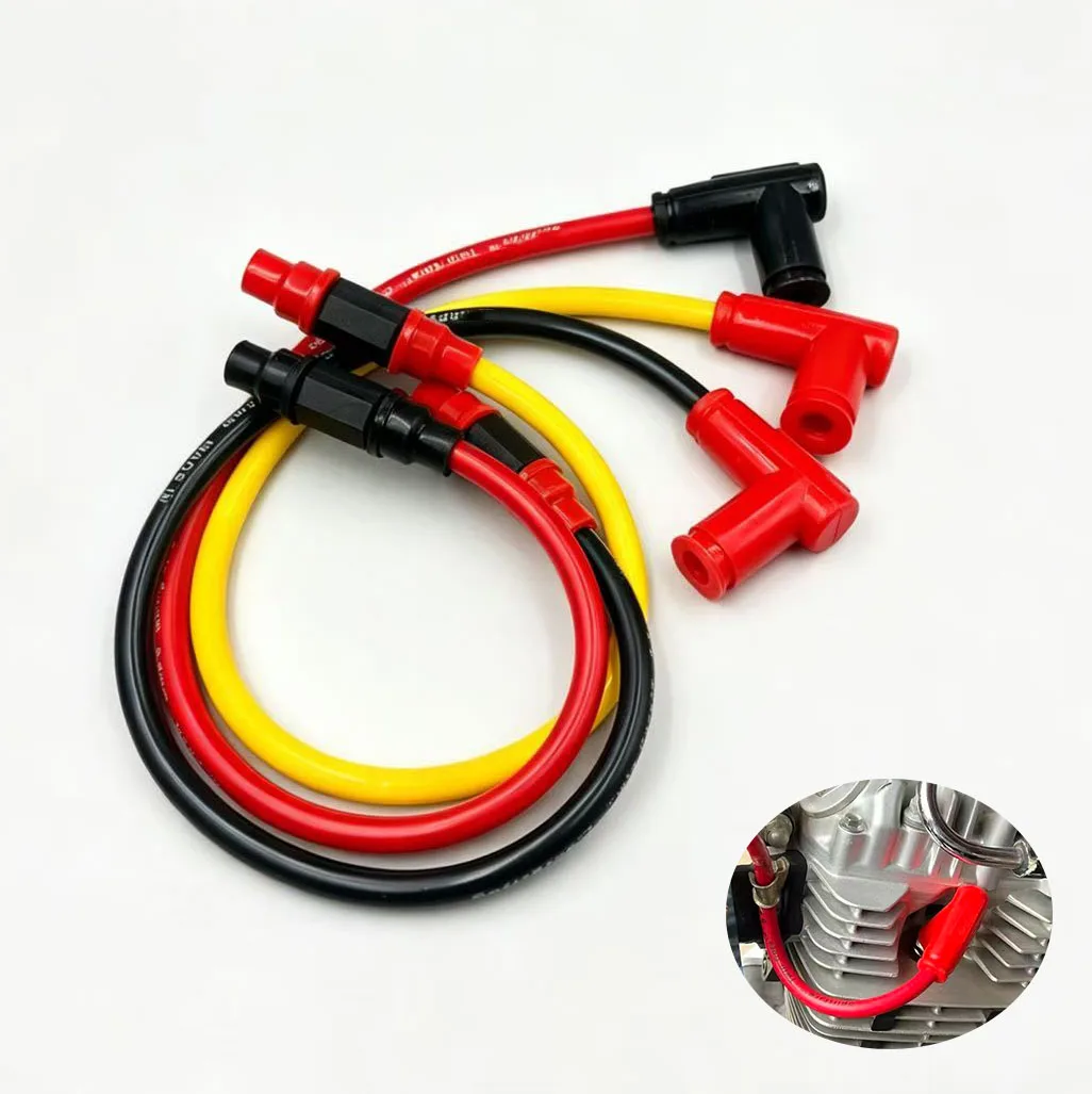 Uniwersalna cewka zapłonowa motocykla świeca zapłonowa irydowy kabel zasilający do motoru terenowego gokart ATV skuter motorower Yamaha Kawasaki