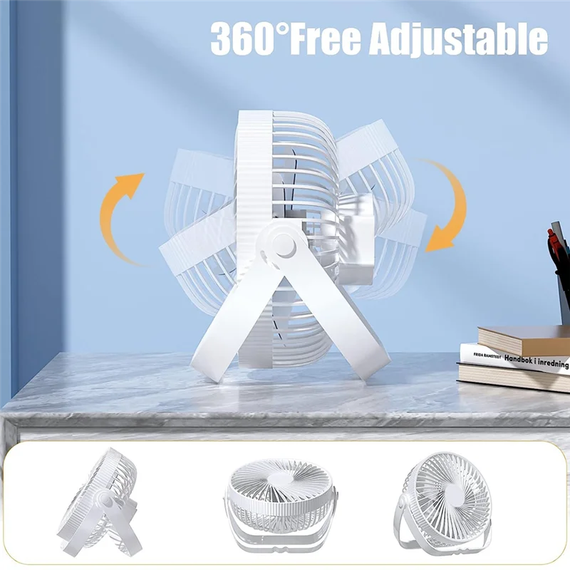 USB Fan Small Desk Table Fan Silent Powerful Portable Mini Cooling Fan Easy Storage