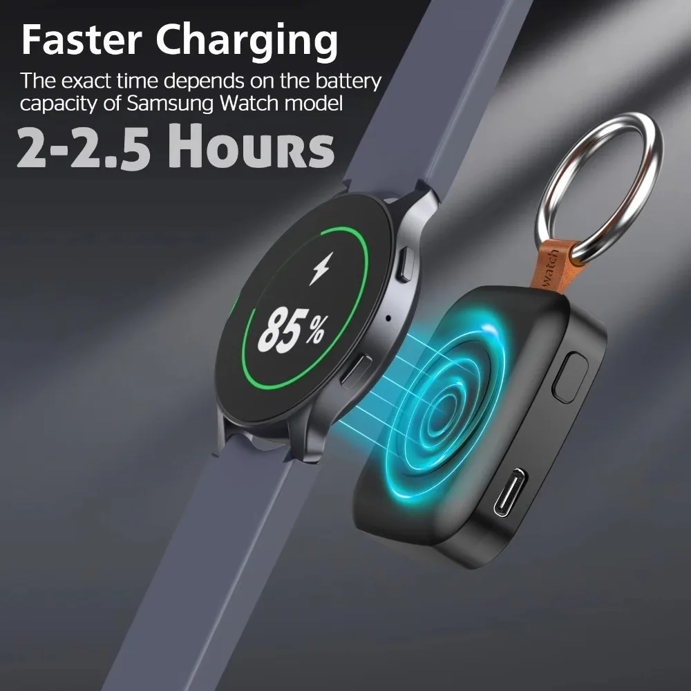 New LED Indicator Wireless Charger Fast Charging Wireless Charging Power Bank Magnetic Watch Charging For Galaxy Watch 6 7 8