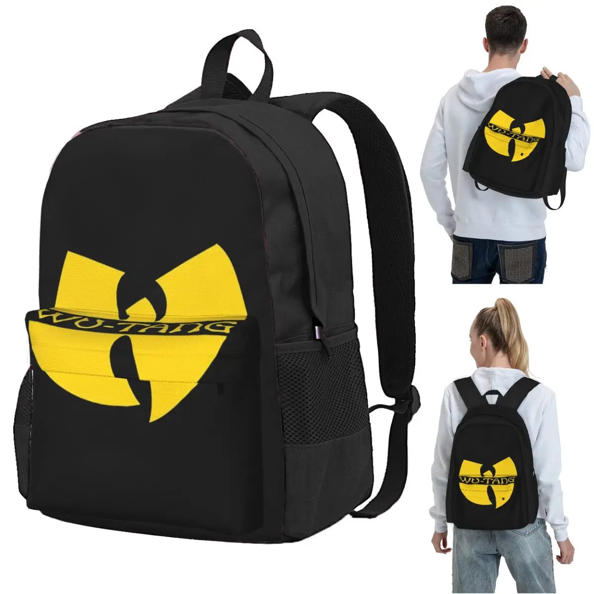 Рюкзак с принтом Wu Tang Clan, студенческая сумка для книг, детская школьная сумка, сумки через плечо для ноутбука для мужчин и женщин
