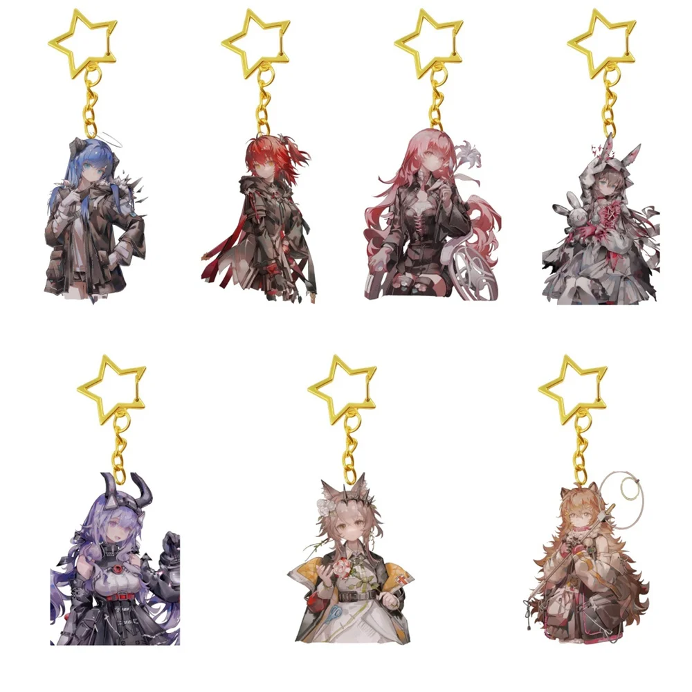6CM Anime ‌Arknights Acrylic Keychain Stand Model Cosplay Characters Ornament Accesorios Goods Collection Gifts