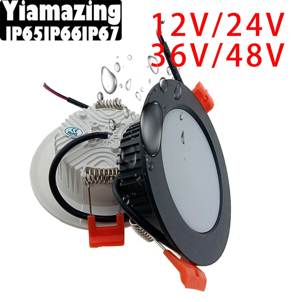 AC DC 12V 24V 36V 48V IP65 IP66 Outdoor Waterproof IP67 Kitchen LED Downlight 6W 7W 9W 12W Bathroom Ceiling Lamp Spot Light