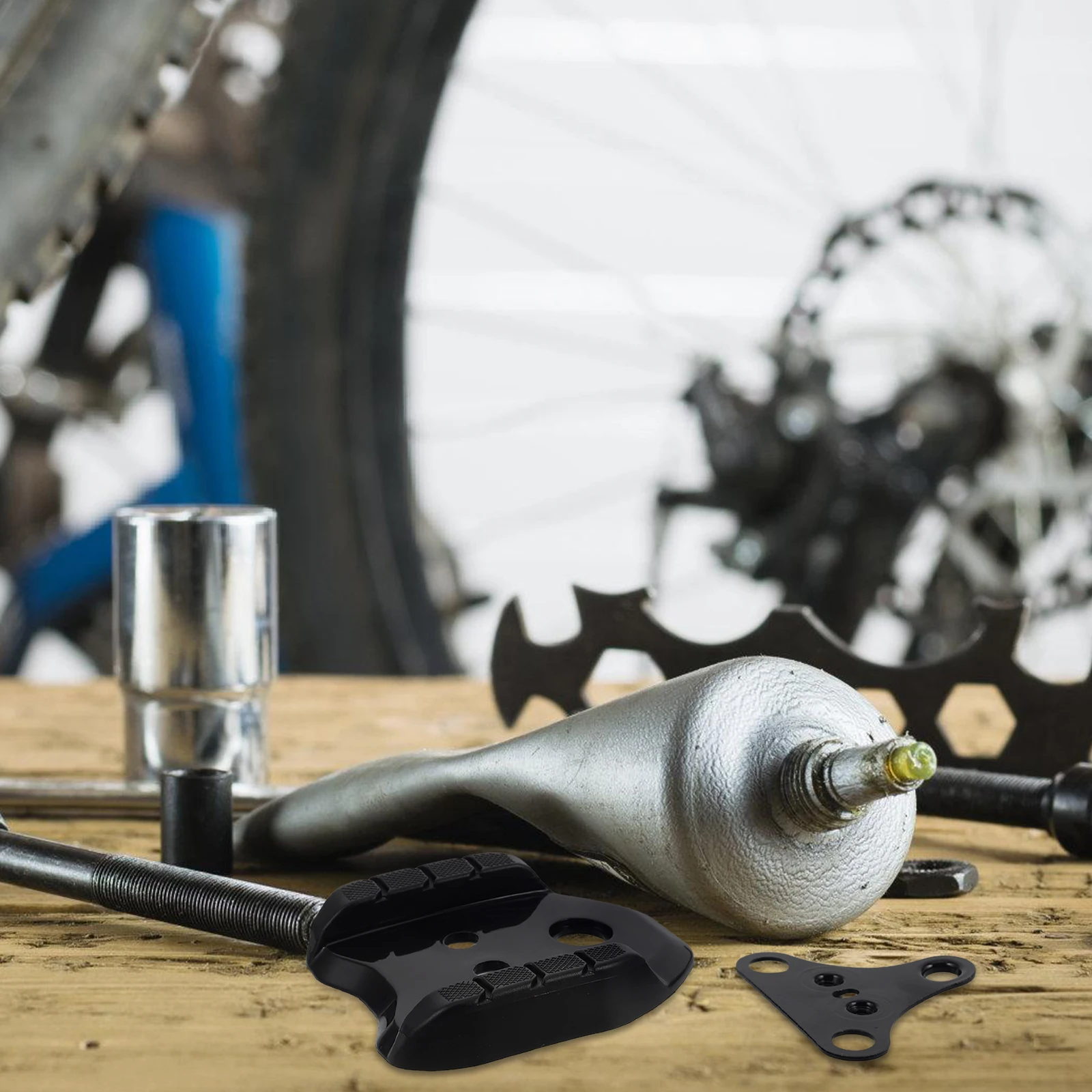 

2pcs Lock Clipless Pedal Converter Adapter For Road Bike Cycling Lightweight Durable Replacement Accessory Bicycle Stabilizing