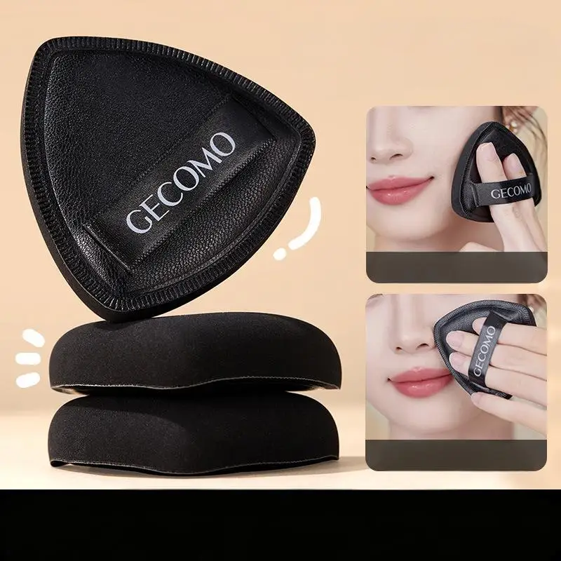 مثلث نفخة البودرة مع صندوق تخزين ماكياج نفخة الجافة والرطبة ذات الاستخدام المزدوج حلوى القطن وسادة التجميل وسادة هوائية أداة الجمال