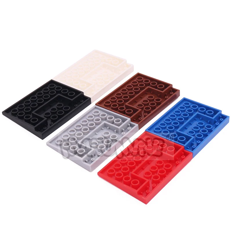 10PCS MOC 도시 벽돌 지붕 6x8 경사 패널 슬로프 빌딩 블록 스트리트 뷰 하우스 부품 액세서리 4515와 호환 가능