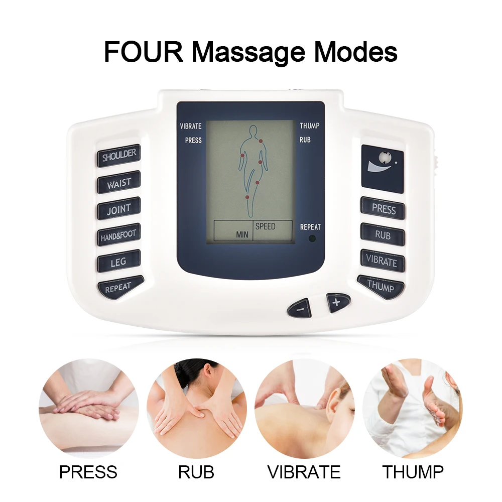 Electric Tens Massager JR309 Ems Muscle Stimulator 16 Electrodes Pads Shoes Socks Gloves Wristbrace Body Massage Relaxation