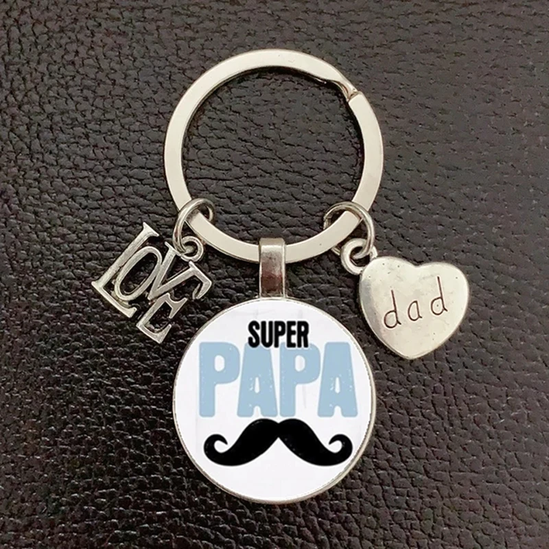 My Dad Is A Superhero Pendant Glass Keychain Fathers Day You Are The Best Dad Gift Keychain Pendant Jewelry