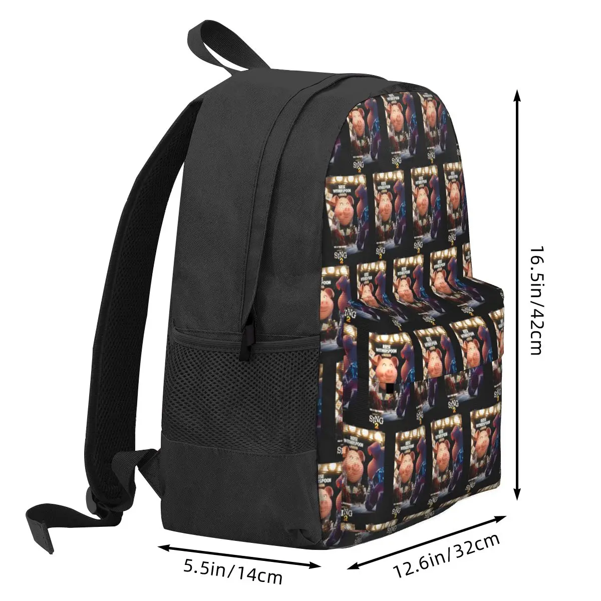 Sing Character Posters Show The Animal Backpack Hot Sale Daypack Large Capacity BookBag School Bag Shoulder Bags for Men Women