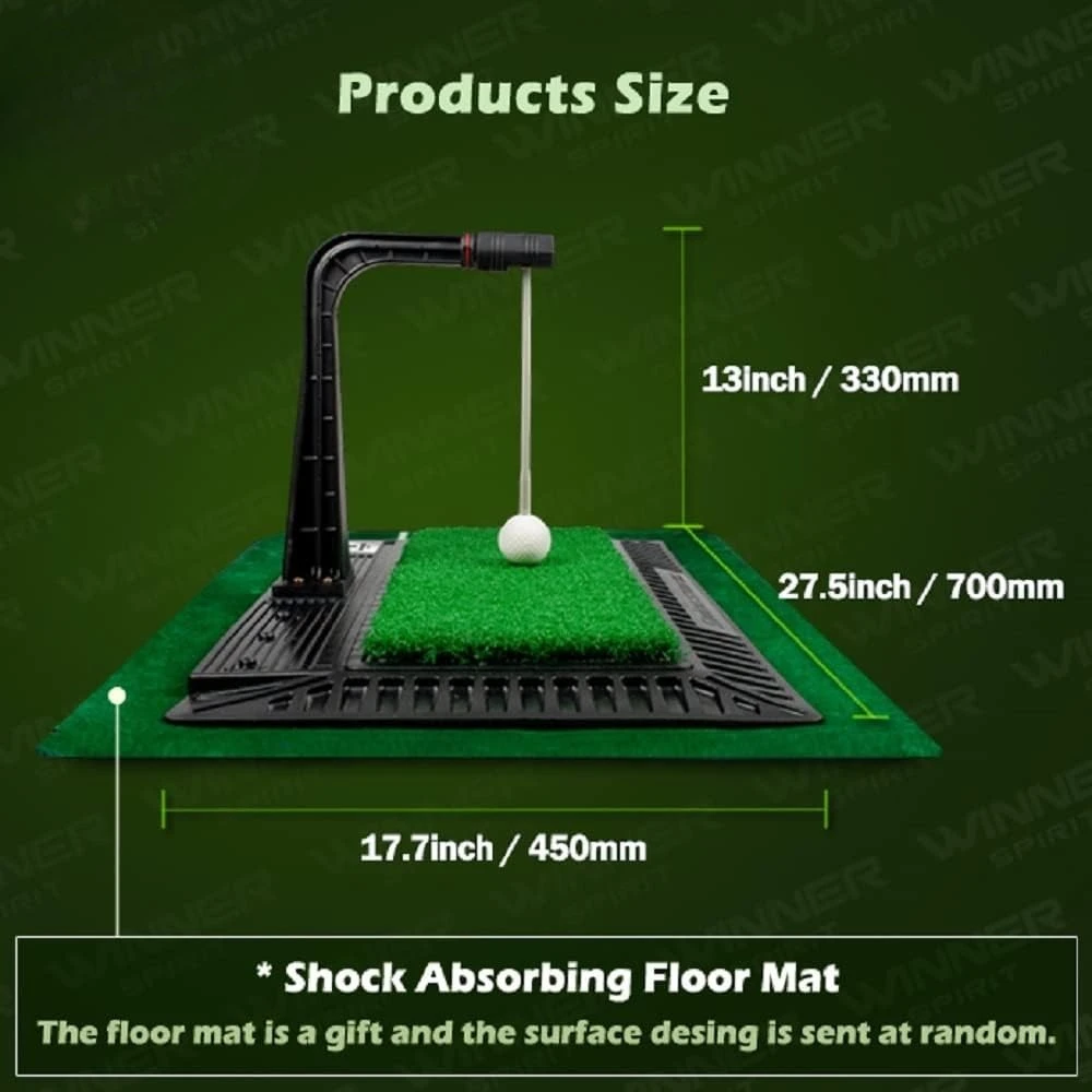 بساط تدريب جولف سوينغ مع ردود فعل حقيقية وارتفاع قابل للتعديل للتدريب على المسار