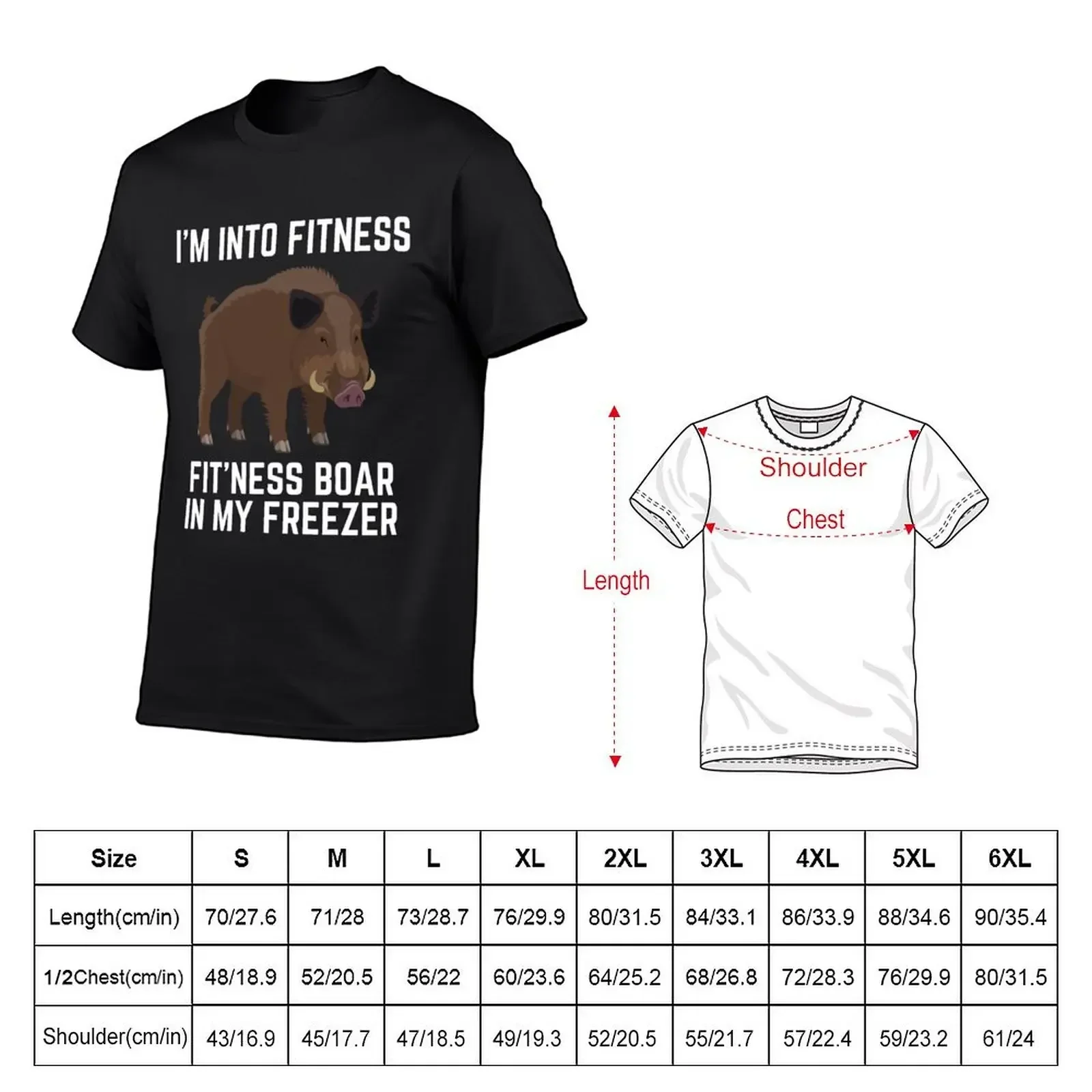 I'm Into Fitness Fit'ness Boar In My Freezer Boar Hunting T-Shirt vintage clothes rapper graphic tees mens shirts graphic tee