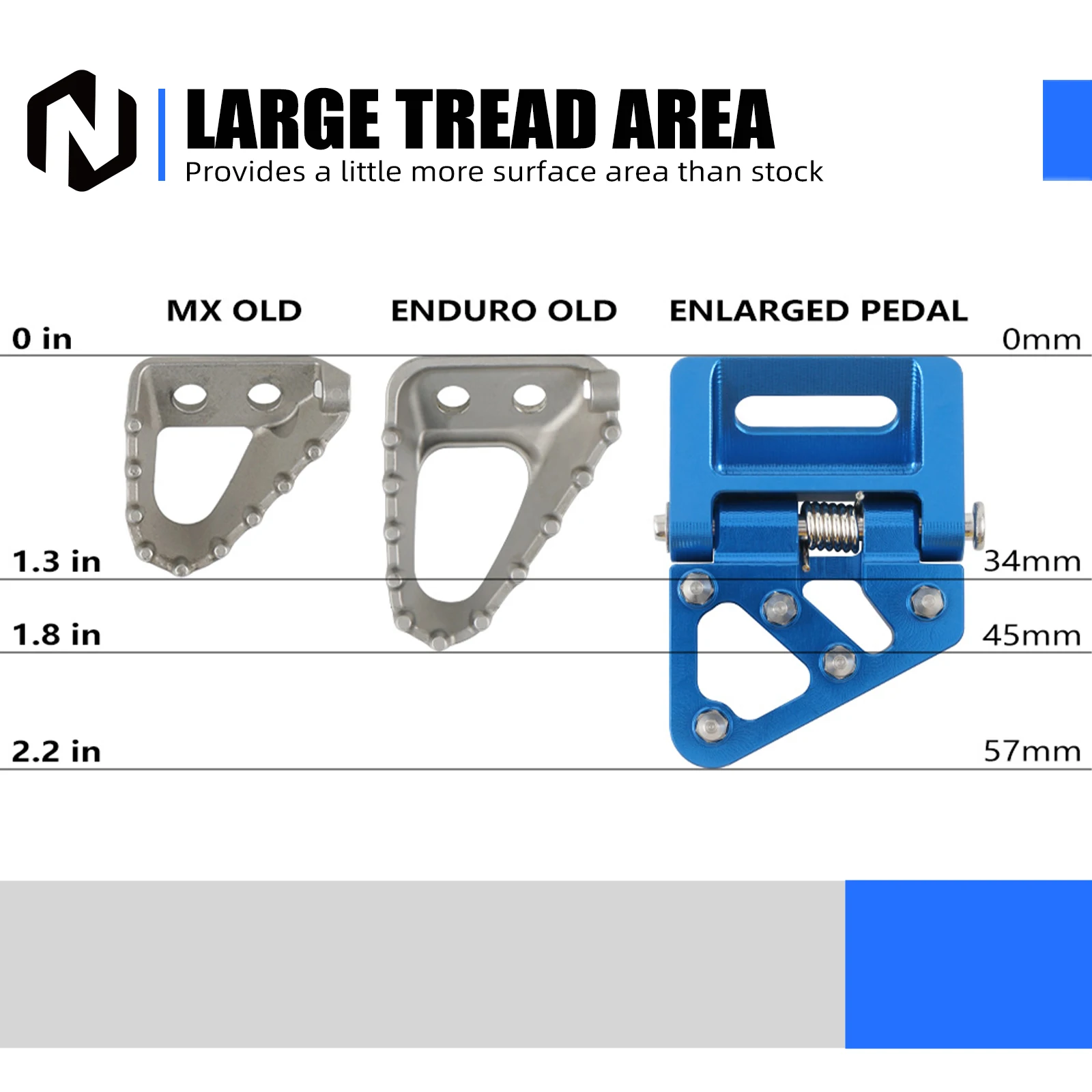 NICECNC Bremspedalplatte Schalthebelspitze für Husqvarna TE300 TE250 FE350 FE450 FE501 TX300 TC125 FX FC350 450 2017–2022 – Detail 5