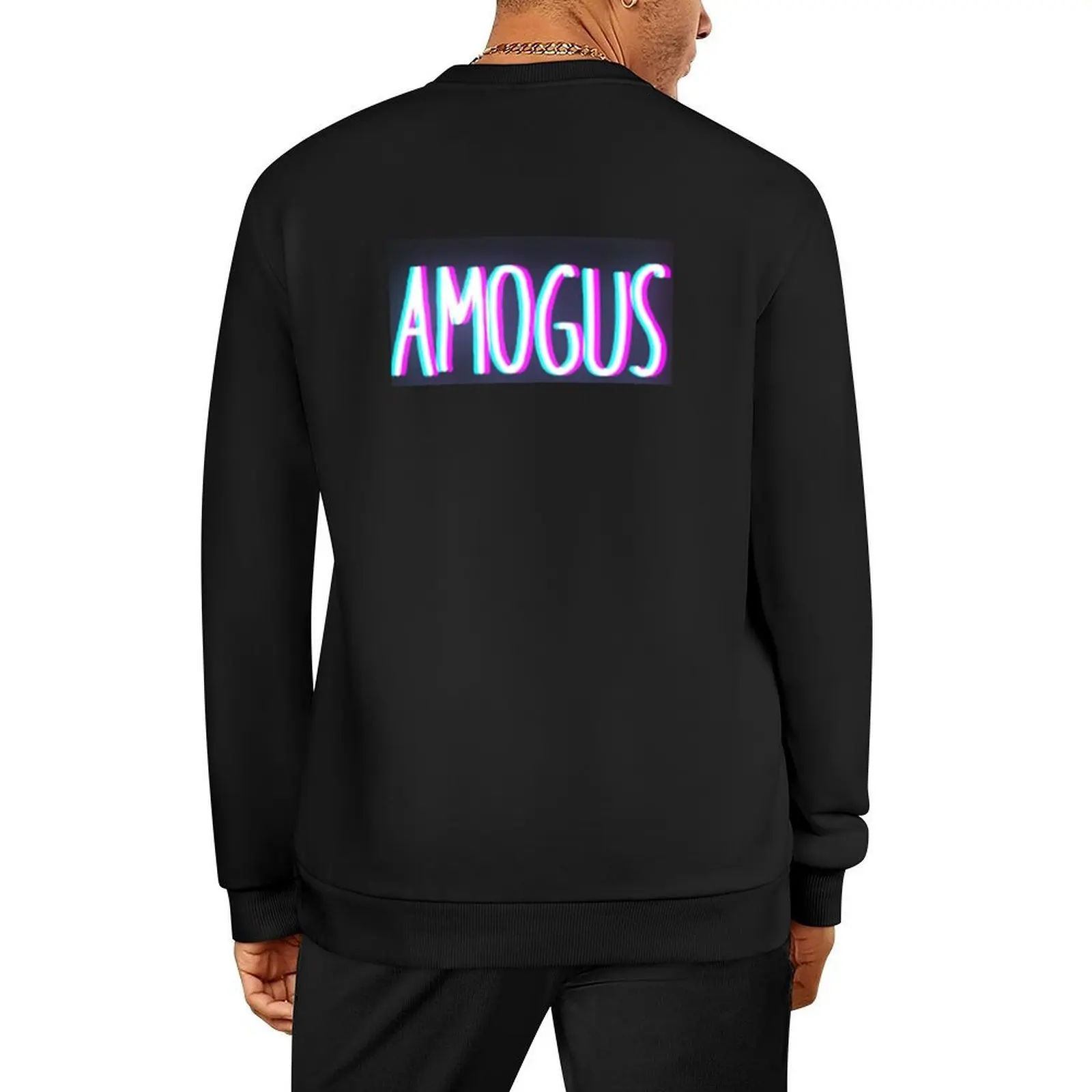 

Amogus glitched Pullover graphic t shirts men men's sweat-shirt men's clothing fashion men hooded sweatshirt for men