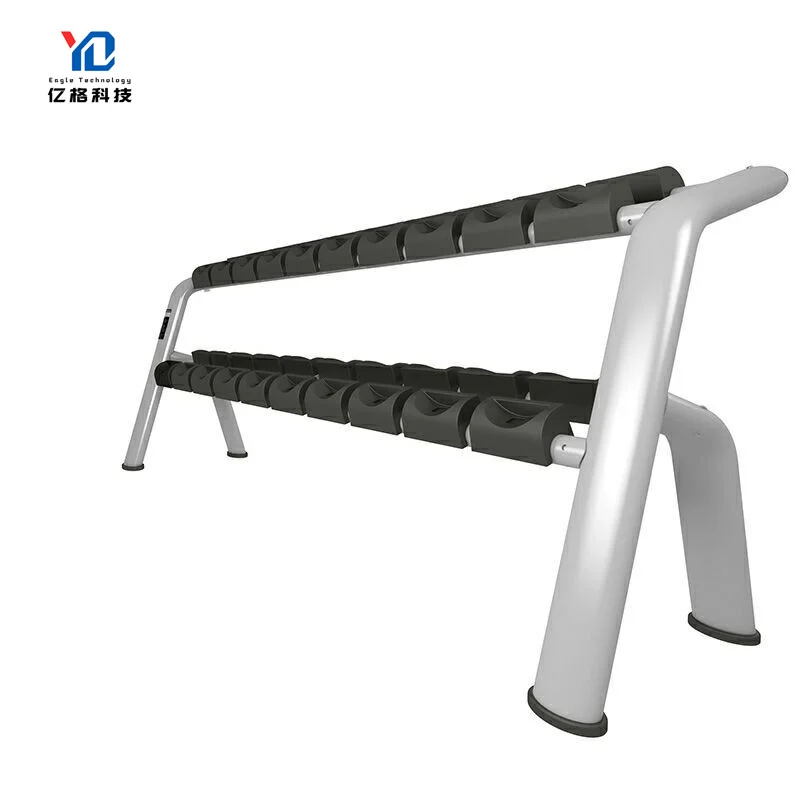 

YG Fitness YG-2033 high quality gym fitness equipment gym dumbbell rack commercial power 2 tier dumbbell rack for gym club