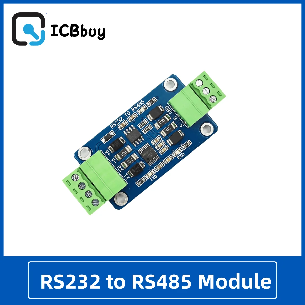 Industrial RS232 to RS485 module Serial port debugging assistant Serial port conversion module 3.3V or 5V power supply