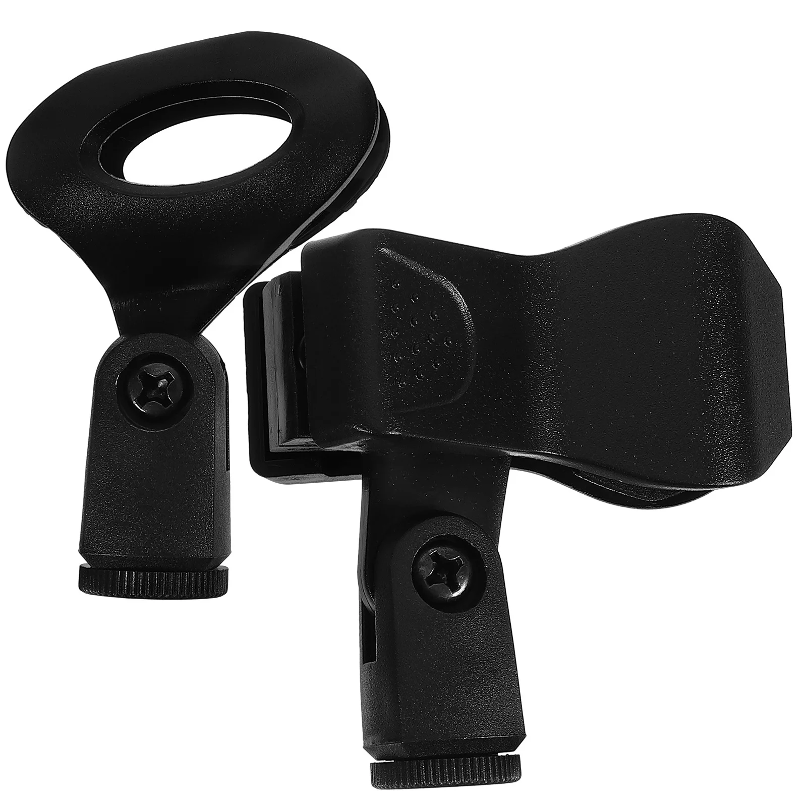 

2 pcs Universal Microphone Clip Holder Spring Clamp For Handheld Mic Stand Plastic Mount Recording Performance Live Sound