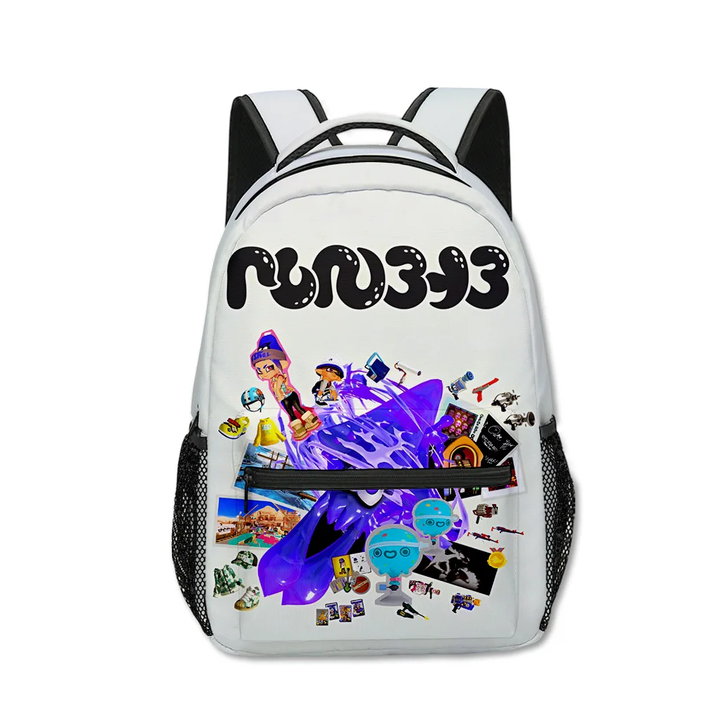 

Harajuku Kpop Youthful School Bags Unisex Splatoon 3 Travel Bags 3D Printed Oxford Waterproof Notebook Shoulder Backpacks