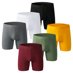 Men's Big Size Boxer Long Underwear Briefs Cotton Sports Shorts Underpants Sports Undershorts M to 6XL