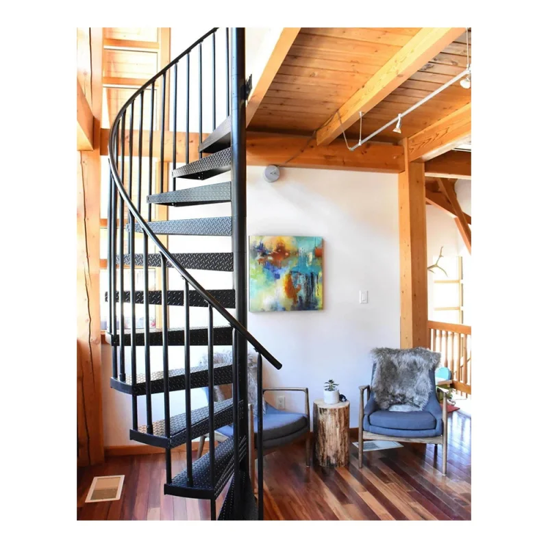 custom.Modern Staircase Helical Curve Structure Tempered Glass Railings Stair Stainless Steel Handrail Open Tread Design - view 5