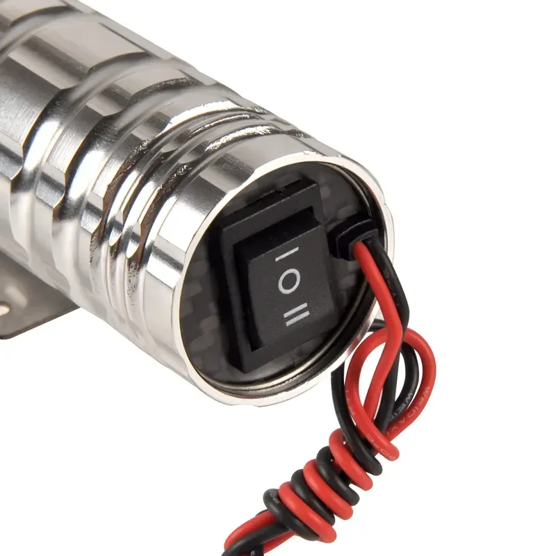 RC Model Airplane Electric Fuel Pump Metal Aluminum Finned Shell Dual 4mm Brass Barb Ports Oil Supply Component
