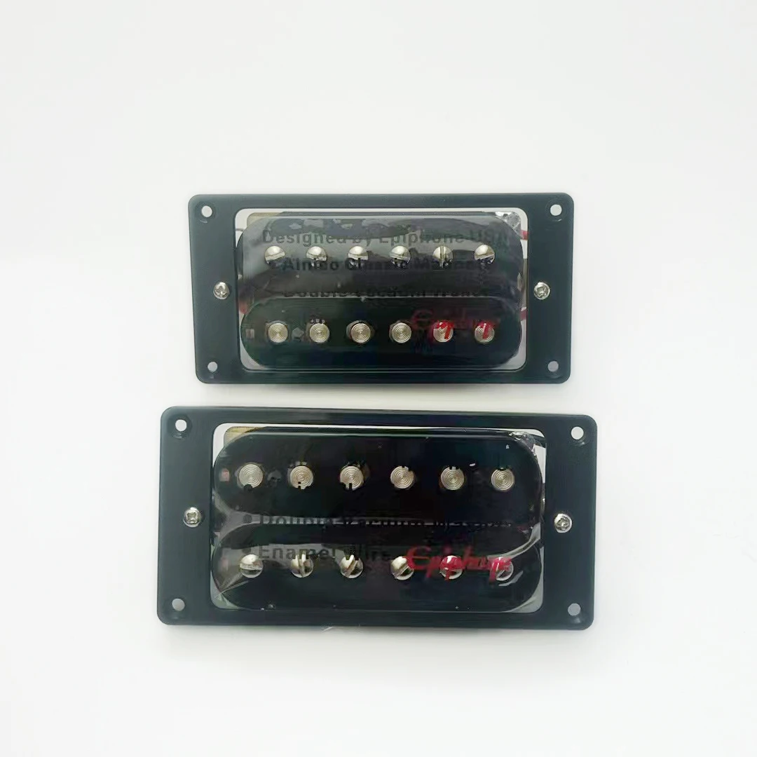 Electric Guitar Humbucker Pickups Set - Dual Coil Neck And Bridge  Black for Enhanced Sound Quality