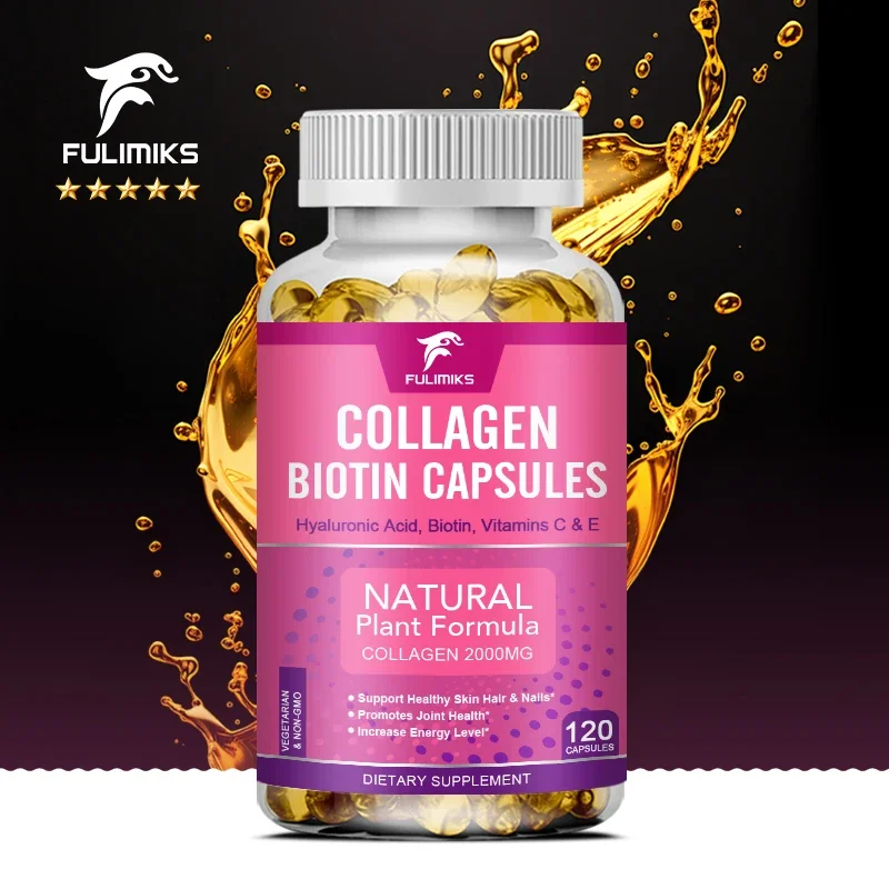 

Luminescence Collagen Capsule, Hyaluronic Acid, Biotin, Vitamins C & E - Supports Nails & Hair, Smooth Skin, Joint & Bone Health