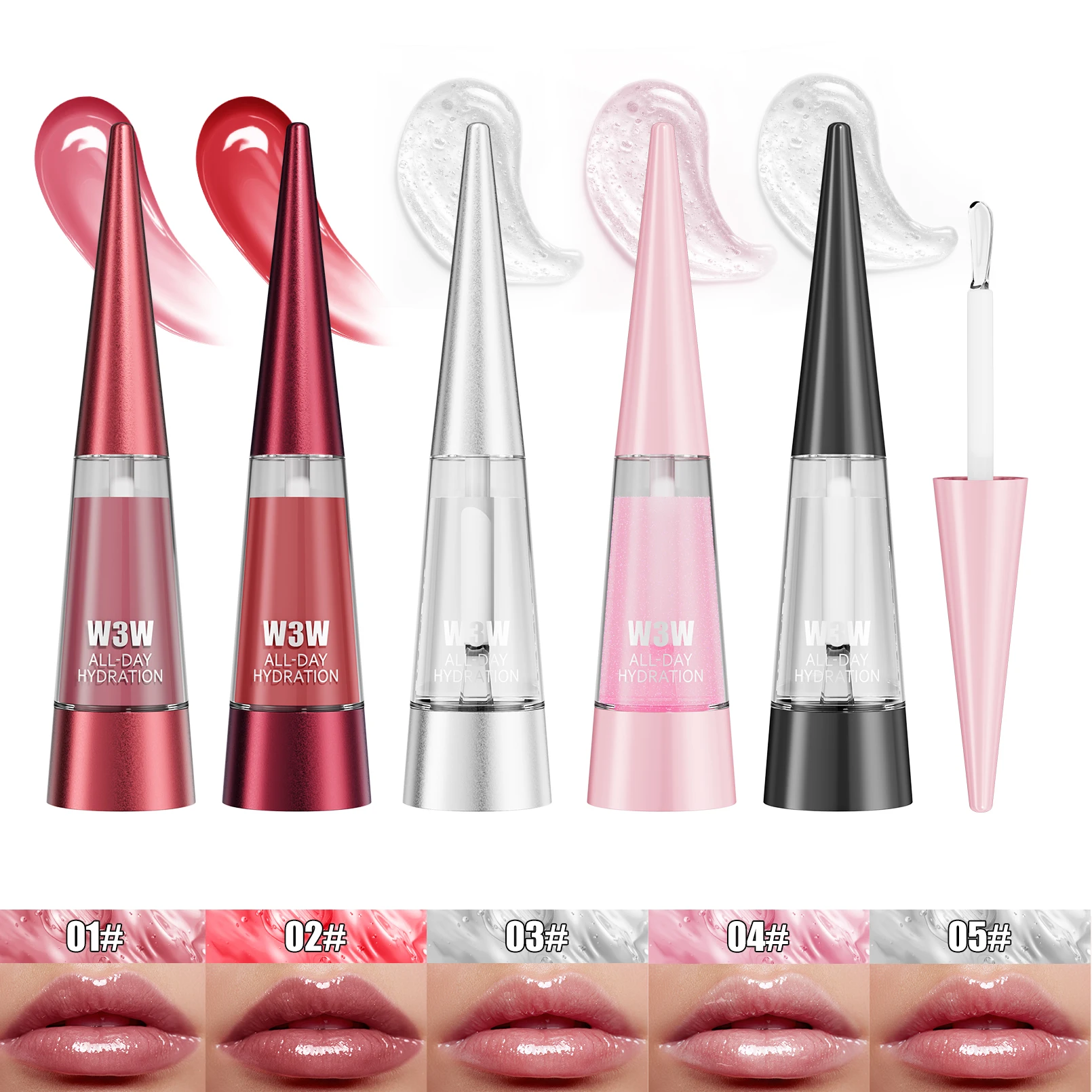 Lip Plumper, Moisturizing, Transparent Lip Gloss, Stocking Stuffers, Fragrance-free, Korean Cosmetics