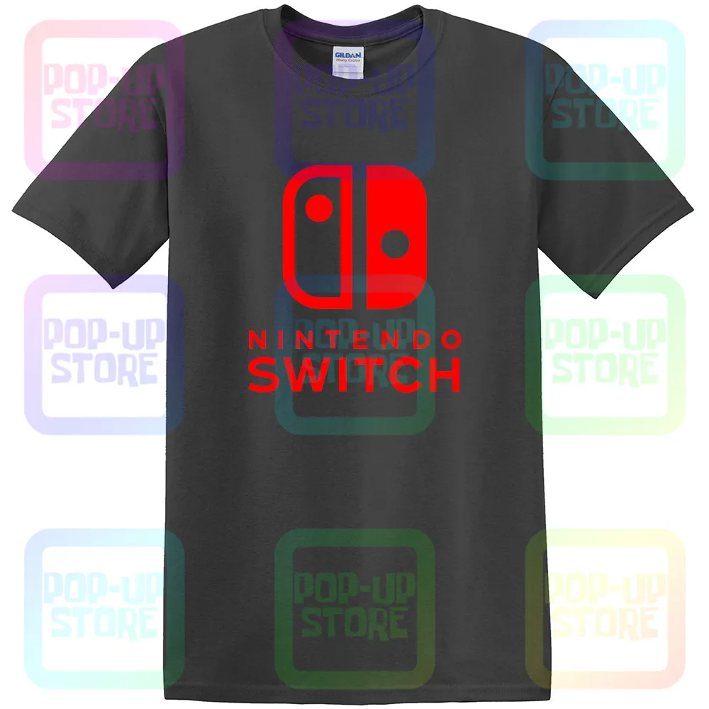 Nintendo Switch T-Shirt Video Games Logo Gaming System Pro PS4 Crew Tee S - 2XL