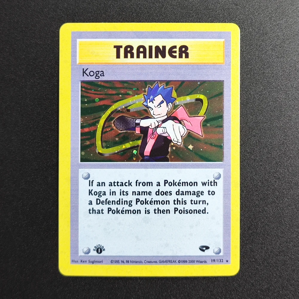 

Коллекционная карта Proxy Pocket MonSter 2000 EN P.M GYM CHAL.KOGA-HOLO 19, редкая, одиночная, классическая игра, аниме-карты, игрушки