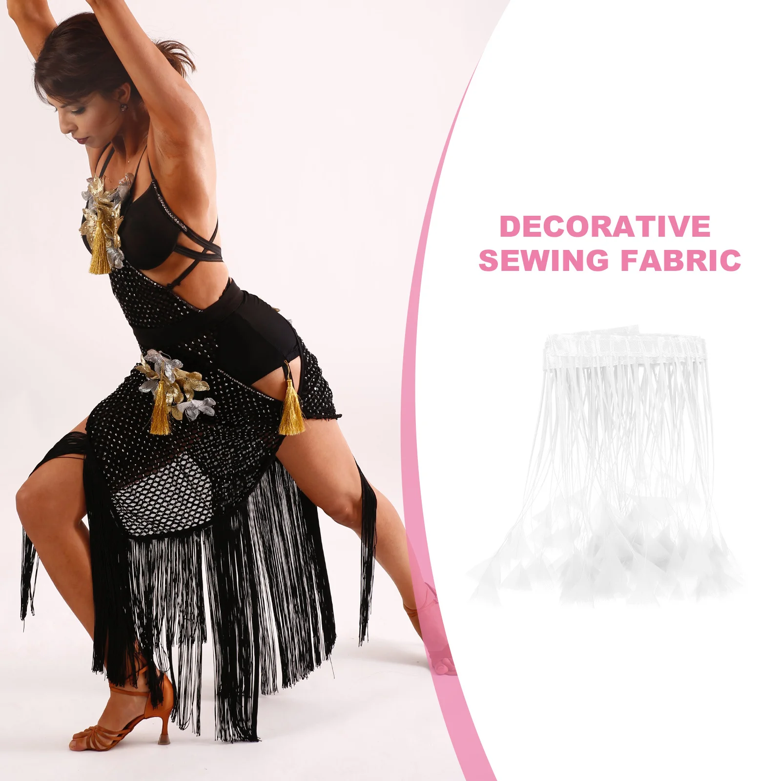 

Dress Decorative Craft Fabric Cuttable Sewing Material For Latin Dance Diy Tassel Clothing Handmade Garment Accessory Craft