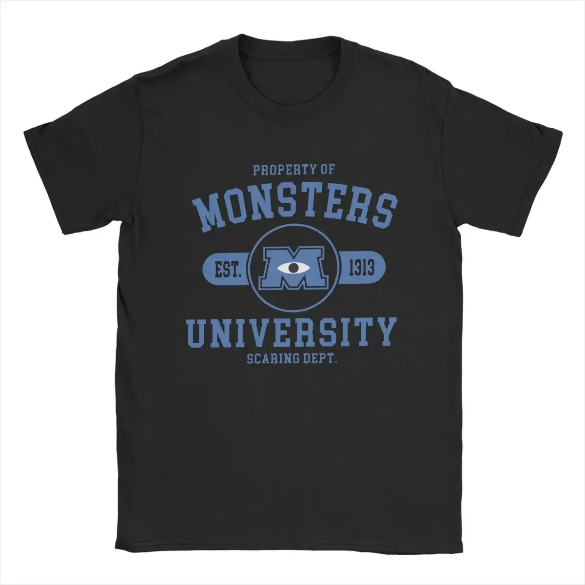 Men Monsters University T-shirt  Student Monsters Inc. T Shirt 100% Cotton Clothing Unique Round Neck Tee Shirt