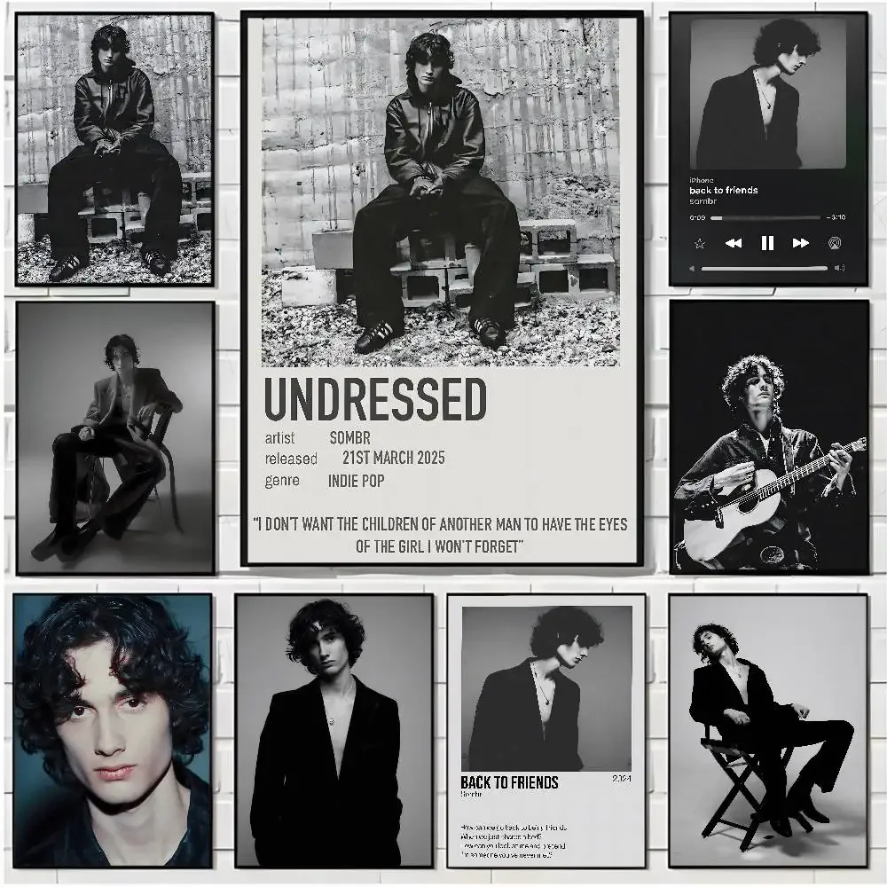 Póster de cantante popularitario S-Somb S, arte HD, pared adhesiva, impermeable, para el hogar, sala de estar, bar, oficina, decoración estética