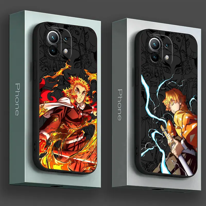 

Anime Demon Slayer Kyojuro Rengoku Zenitsu Phone Case For Xiaomi Poco X7 F7 Pro X6 M7 F6 15 Ultra 14T 13T 12T 11T 10T Pro Cover