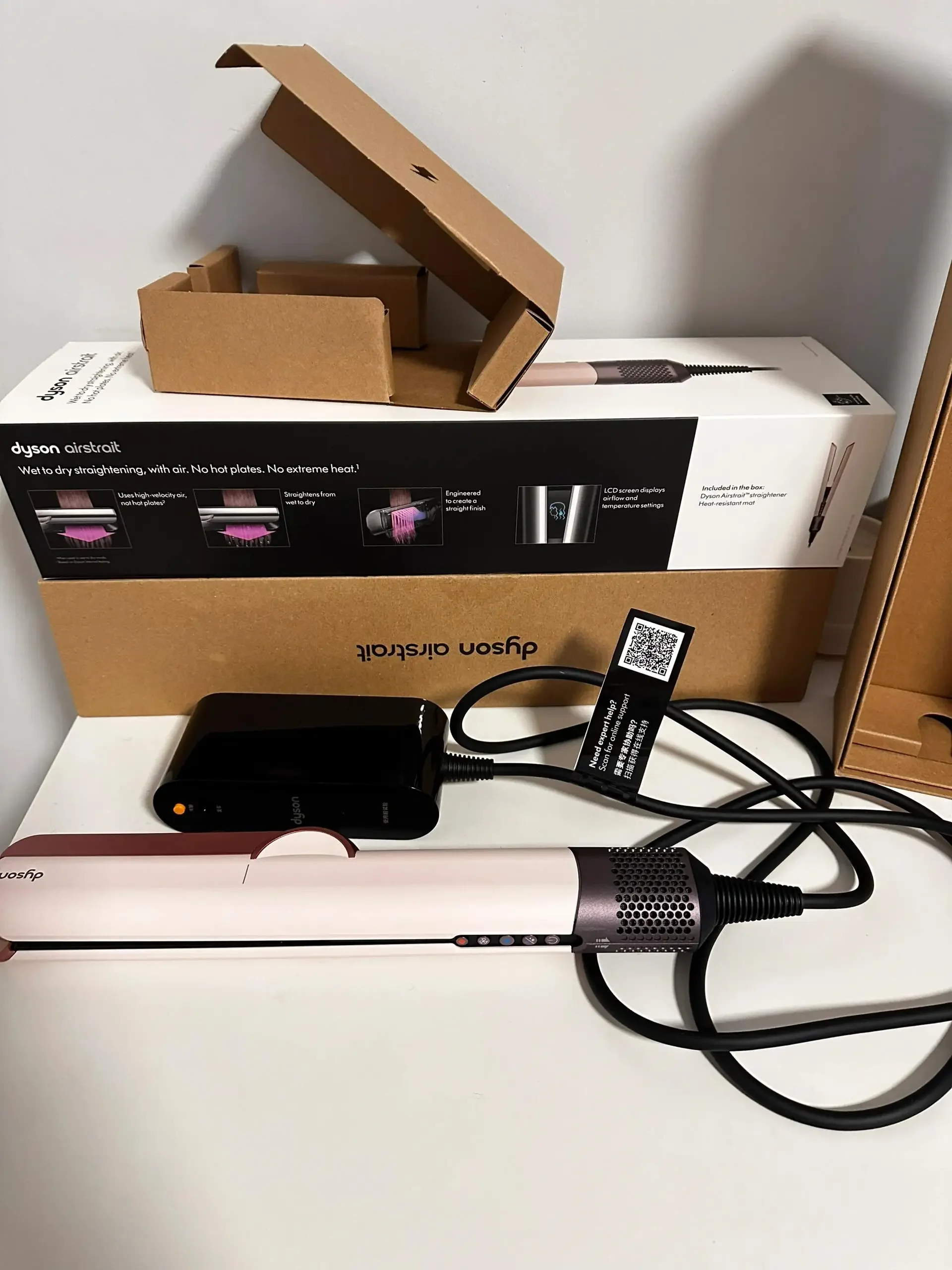 

Negative Ions Hair Straightener Dual Use Dry Wet 25 Light Luxury Non Damaging Fluffy Hair Clip Hair Dryer Curling Iron hairtools