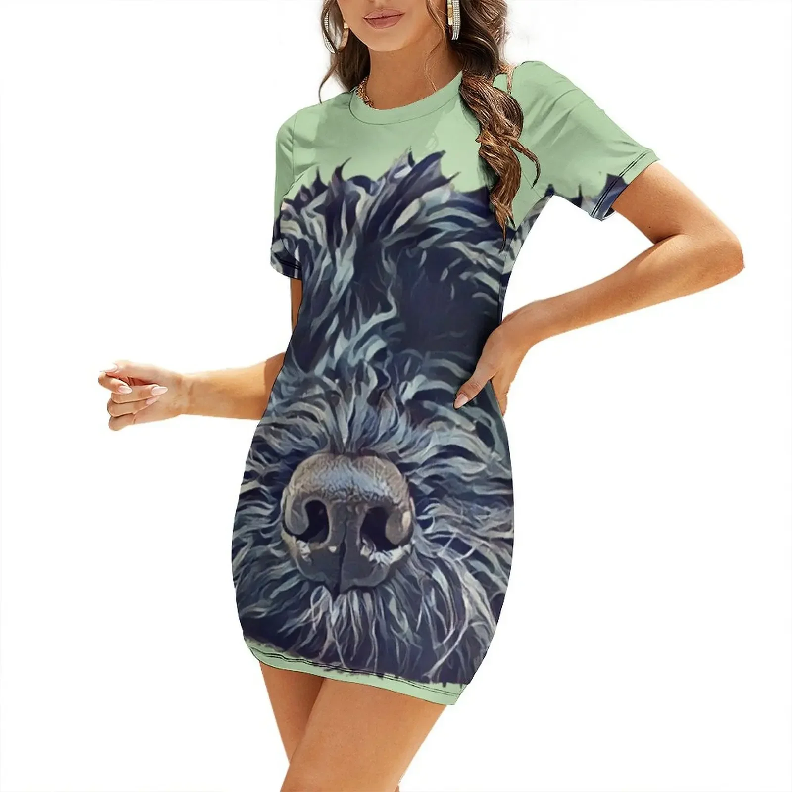 

Cockapoo Pop Art - Green Short-Sleeved Dress Long dress dress dresses dresses for womens 2025