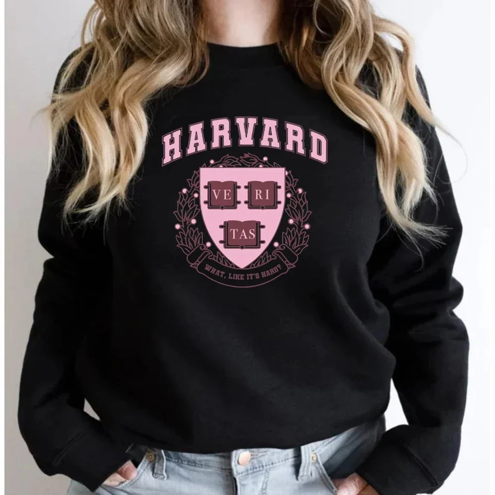 Harvard Legally Blonde Sweatshirt What Like It\'s Hard Hoodie Elle Woods Crewneck Sweatshirts Fall Women Tops Casual Pullover