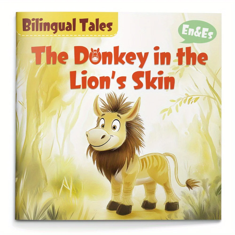 Bilingual Tales: The Donkey in the Lion’s Skin, Classic Fable Storybook for Kids
