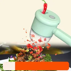 Vegetable Chopper 1PC Home Use USB Charging Garlic Automatic Slicing Multifunctional Chopper Handheld Kitchen Cooker
